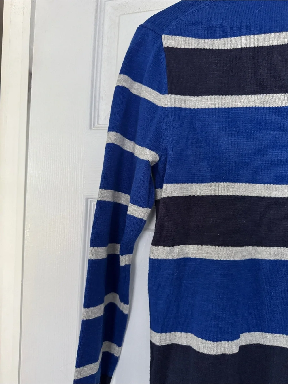 GAP boys xl 12 Royal Blue Striped Crewneck Sweater